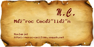 Móroc Cecílián névjegykártya